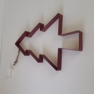 Melrose Red Metal Christmas Tree Decor NWT